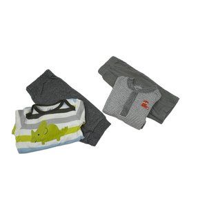 2‎ Baby Outfits - Sweatpants, Grey Pants, Body Suit & Shirt - Size - 3 Month